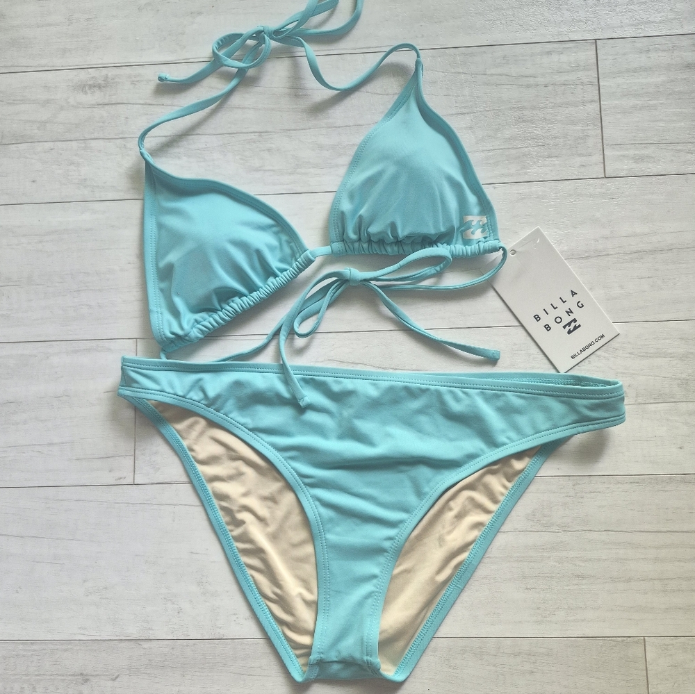 BILLABONG NEW Beach Babe Triangle Bikini Top & Bottom Swimsuit